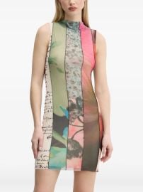 Desigual Panelled Mini Dress | Green | FARFETCH at Farfetch